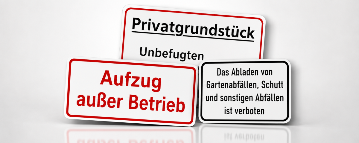 Hinweisschilder