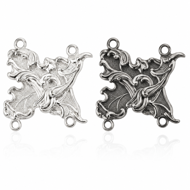 Kettenglied ornamental für Schützenkette – versilbert oder altsilber – DEUMER