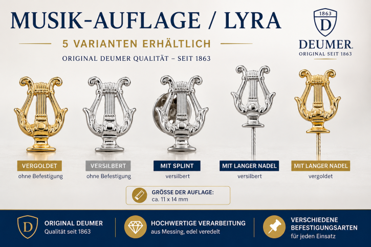 Musik-Auflage / Musikerabzeichen – Original DEUMER