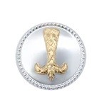 Schützen Pfänder / Abzeichen "Schwanz" versilbert / Abzeichen mit Sicherheitsnadel 12906-23