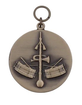 Medaille "Musik",  mit Öse & Ring Ø 39 mm, 13779-41-39  bronze