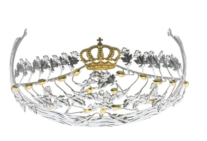 Schützendiadem Eicheln und Krone versilbert/ziervergoldet – Deumer 19700-20-Z
