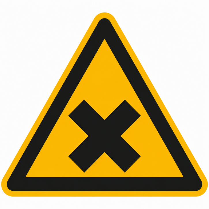 Warnschild „Warnung vor gesundheitsschädlichen oder reizenden Stoffen" Warnschild „Warnung vor gesundheitsschädlichen oder reizenden Stoffen"