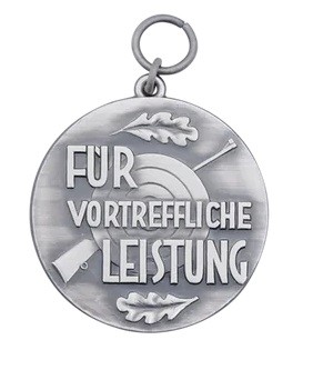 Medaille FÜR VORTREFFLICHE LEISTUNG, 39mm, altsilber, 21526-31-39