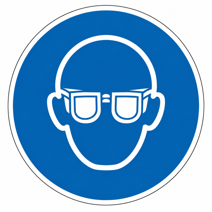 Gebotsschild "Augenschutz benutzen" Folienschild Ø 100 mm
