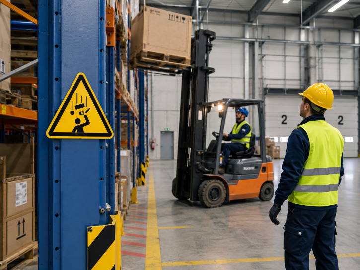 Warnschild „Warnung vor herabfallenden Gegenständen" – ISO 7010 W035 Warnschild „Warnung vor herabfallenden Gegenständen" – ISO 7010 W035