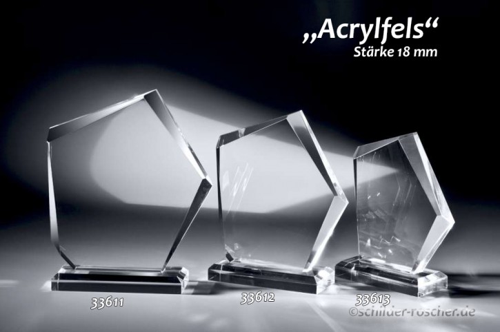 Acryl-Trophäe "Acrylfels" 33611-33613