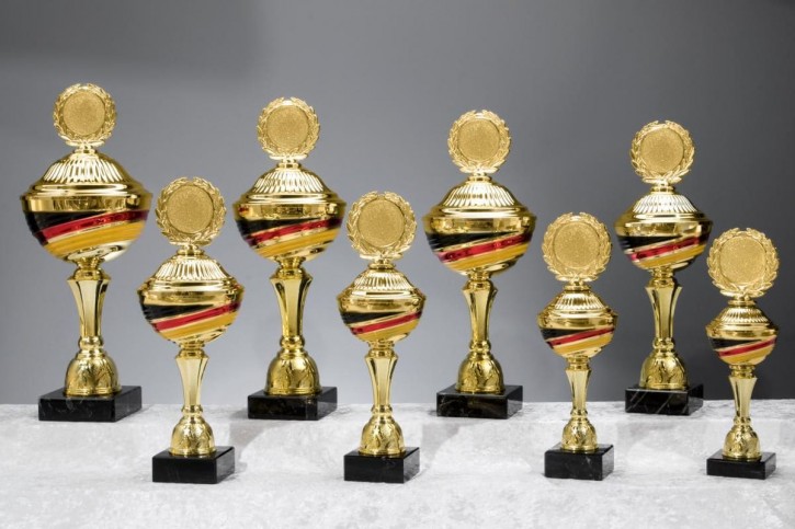 Pokalserie "Teutonia" 59860 schwarz-rot-gold  8er-Serie komplett