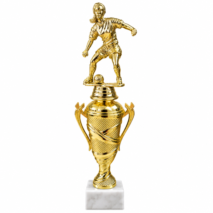Damen-Fußball Trophäe mit Gravur – 315 mm