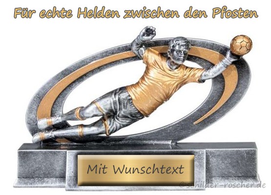 Torwart Figur mit Gravur – Fußball Torhüter Trophäe Resin