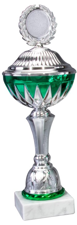 Pokal "Boris" silber-grün 395 mm 40231 Pokal "Boris" silber-grün 395 mm 40231