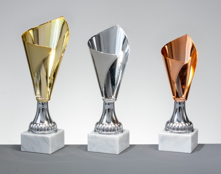 3er-Pokal Serie "gold-silber-bronze"  Tricolore Henry