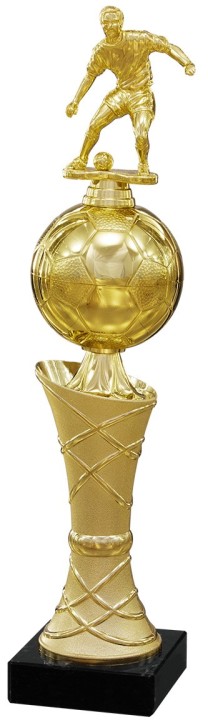 Fußball-Pokale / Fußballfiguren / Gold 40961 - H. 453 mm