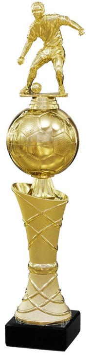 Fußball-Pokale / Fußballfiguren / Gold 40962 - H. 420 mm