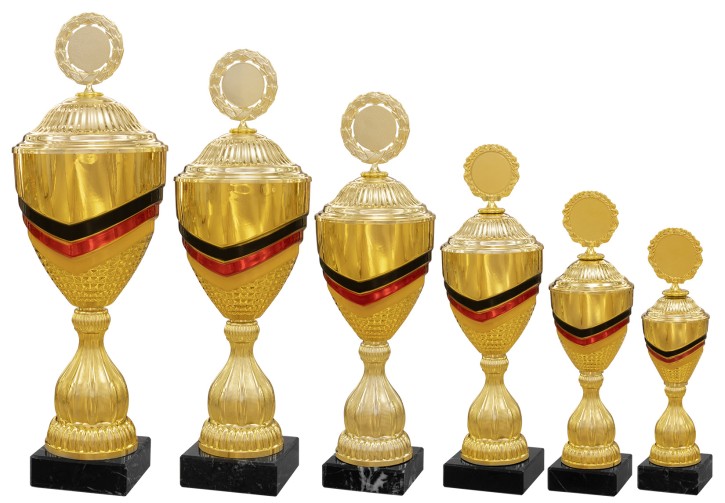 6er Pokalserie "GERMANIA" schwarz-rot-gold 41600 - 6er Serie