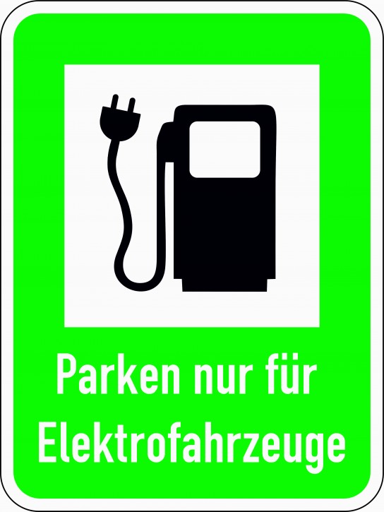Parken nur für Elektrofahrzeuge 300 x 400 mm - 4732