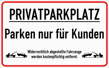 Parkplatzschild 400 x 250 mm 4755