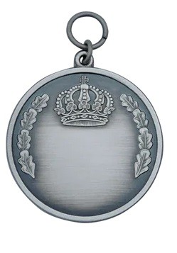 Medaille / Orden mit Öse und Ring altsilber 51765-31