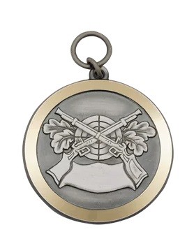 Medaille / Anhänger, Messing, massiv geprägt, mit Öse und Ring, altsilber 51775-31 Medaille / Anhänger, Messing, massiv geprägt, mit Öse und Ring, altsilber 51775-31