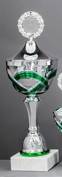 Pokalserie "OLIVIA" 56160 silber-grün Höhe: 495 mm (56161)