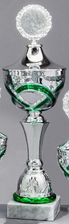 Pokalserie "OLIVIA" 56160 silber-grün Höhe: 405 mm (56164)