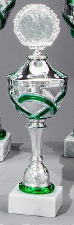 Pokalserie "OLIVIA" 56160 silber-grün Höhe: 312 mm (56169)