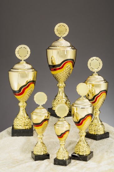 6er Pokalserie "GERMANY"  schwarz-rot-gold 57830 - 6er Serie