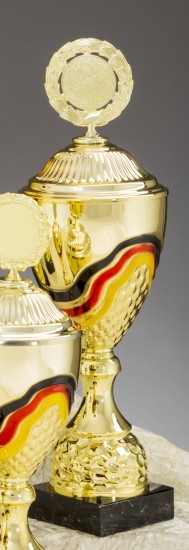 Einzelpokal "GERMANY"  schwarz-rot-gold 57833 - Höhe: 450 mm