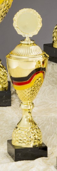 Einzelpokal "GERMANY"  schwarz-rot-gold 57835 - Höhe: 347 mm