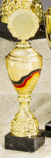 Einzelpokal "GERMANY"  schwarz-rot-gold 57836 - Höhe: 302 mm