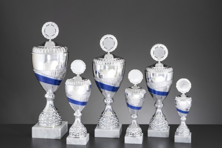 6er Pokal-Serie "ESTHER" 57840 silber-blau 57840 - 6er Serie