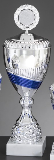 6er Pokal-Serie "ESTHER" 57840 silber-blau 57842 - Höhe: 489 mm