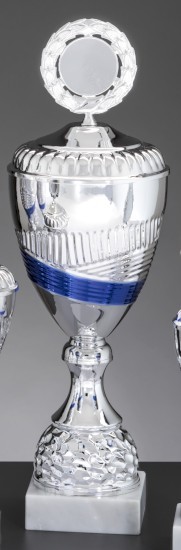 6er Pokal-Serie "ESTHER" 57840 silber-blau 57843 - Höhe: 438 mm