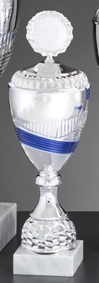 6er Pokal-Serie "ESTHER" 57840 silber-blau 57844 - Höhe: 381 mm