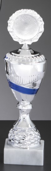 6er Pokal-Serie "ESTHER" 57840 silber-blau 57846 - Höhe: 290 mm