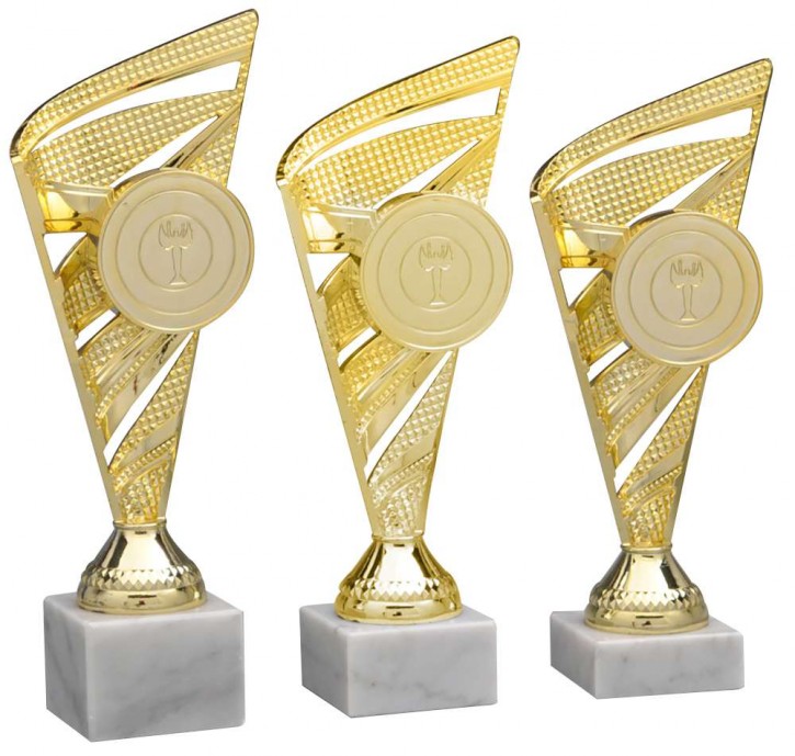 3er Pokalserie "Ständer-Trophäen" in GOLD 58880 3er Serie (gold)