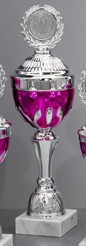 Pokal "AMAYA" 59620 silber-pink 59622 - Höhe: 415 mm