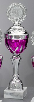 Pokal "AMAYA" 59620 silber-pink 59624 - Höhe: 373 mm