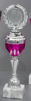 Pokal "AMAYA" 59620 silber-pink 59629 - Höhe: 297 mm