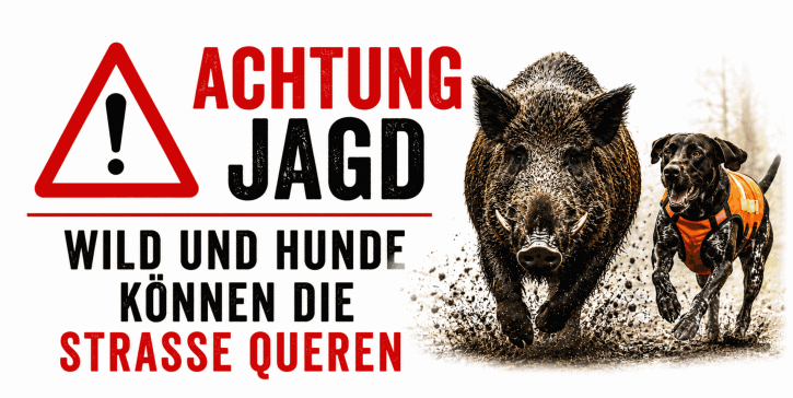 Banner Jagd | Achtung Jagd| mit Ösen