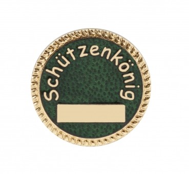 Deumer Schützenabzeichen "Schützenkönig" mit Sicherheitsnadel
