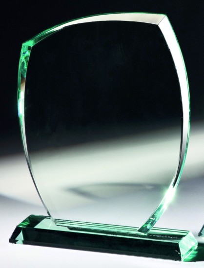 Jade-Glastrophäe 15 mm stark - 265 mm x 200 mm - 66341 Jade-Glastrophäe 15 mm stark - 265 mm x 200 mm - 66341