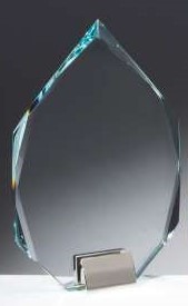 JADE-Glas mit Metallsockel 180 mm x 160 mm