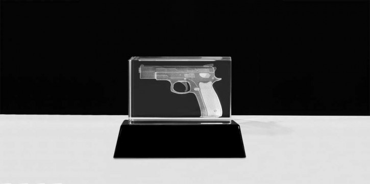 3D-Glasblock Pistole