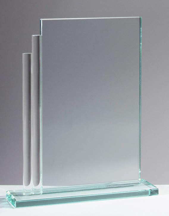 Jade-Glastrophäe 8 mm stark - 170 mm x 210 mm - 68320