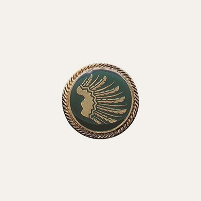 Schützen Pfänder / Abzeichen rechter Flügel 72908 vergoldet - grün