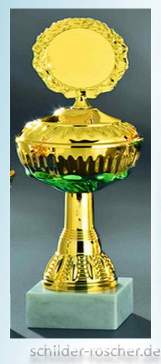 Pokal gold-grün, Höhe 28,3 cm  852121