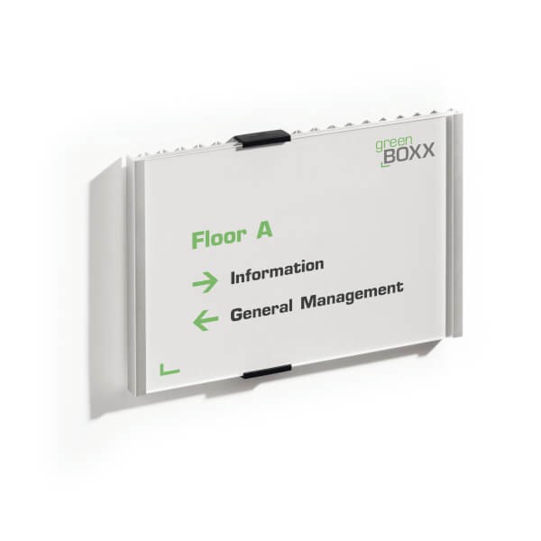 Türschild INFO SIGN DIN A5 quer – Aluminium mit Acrylglas | AL5515