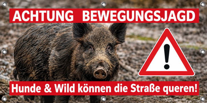 Banner Jagd | Achtung Jagd| mit und ohne Ösen Banner Jagd | Achtung Jagd| mit und ohne Ösen