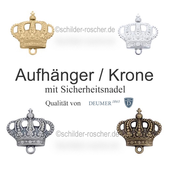 Befestigung / Aufhänger / Krone, mit  Scharniernadel 10275